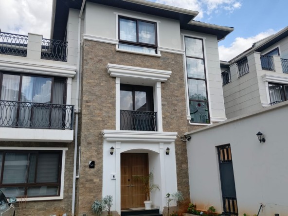 Front Of House | Immaculate 5 Bedroom Townhouse in Peponi For Rent